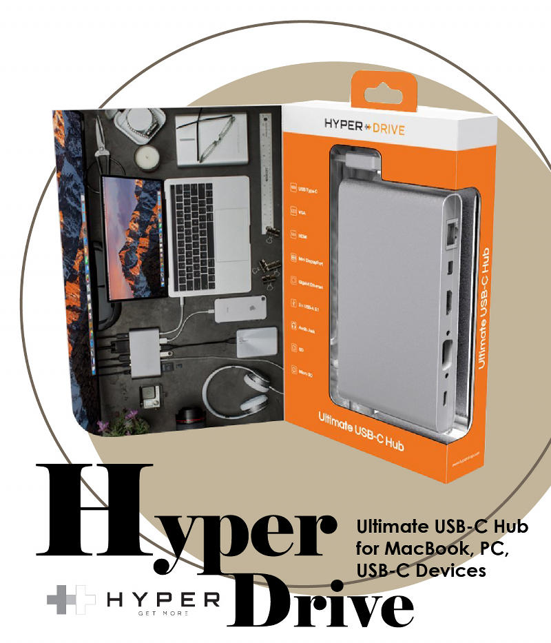 <br/><br/>  美國  Hyper Drive Ultimate USB-C Hub 11合1 轉插器 Mac Book (Pro) 專用 - 銀色/太空灰<br/><br/>
