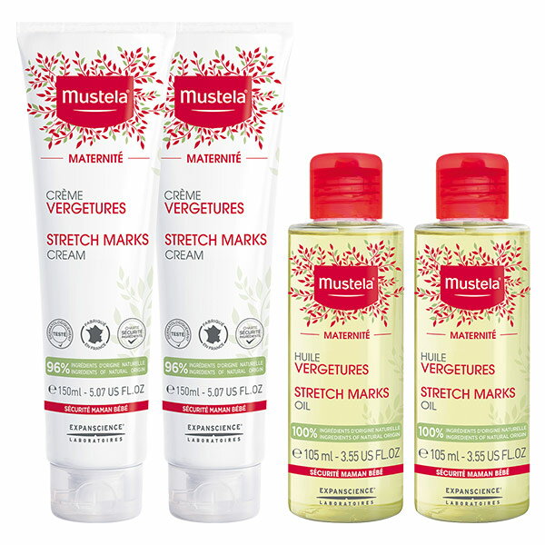 《Mustela慕之恬廊》慕之孕  孕膚油X2+孕膚霜X2  孕期全程無痕組+贈媽媽包 2