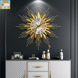 北歐輕奢掛錶掛鐘客廳家用鍾飾時尚個性創意靜音時鐘裝飾藝術鐘錶