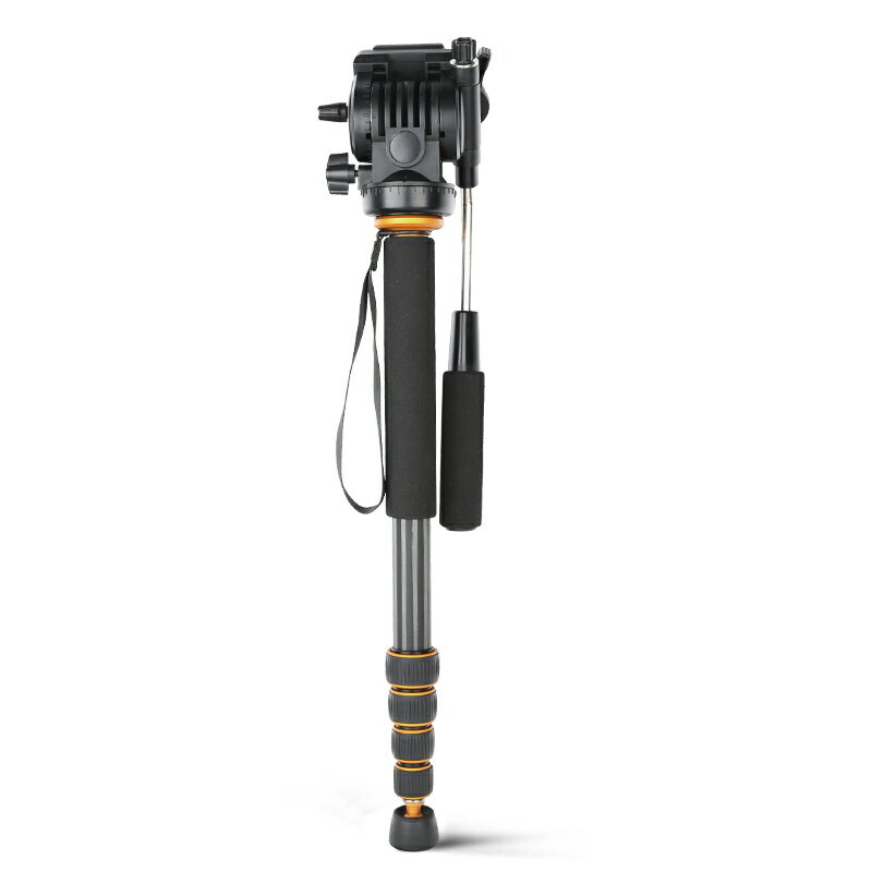 輕裝時代Q188C碳纖維獨腳架單反相機攝影攝像機支撐架云臺單腳架1入