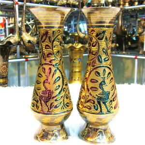 巴基斯坦手工藝品進口巴基斯坦銅器銅雕花瓶禮品廠家直銷沖鉆價1入
