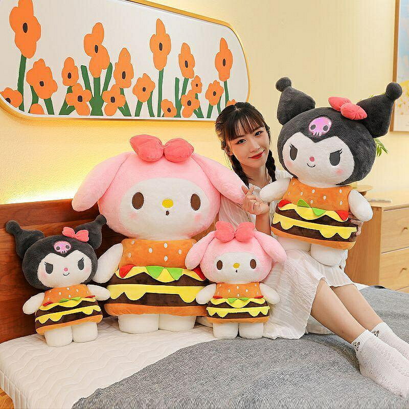 新款漢堡庫洛米公仔美樂蒂玩偶布娃娃超大毛絨玩具送貨女生日禮物 玩偶/生日/情人/聖誕禮物/毛絨娃娃/抱枕娃娃