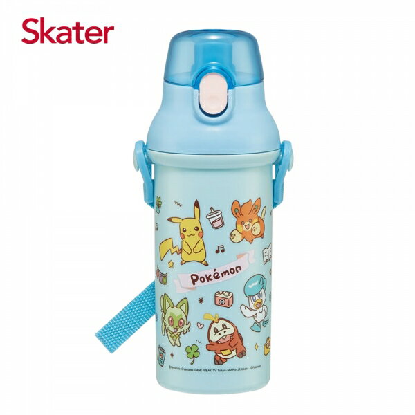 ◆原廠授權公司貨◆ Skater銀離子直飲水壺(480ml)寶可夢帕底亞藍  (現貨) ❤️ㄚ比小鼻❤️
