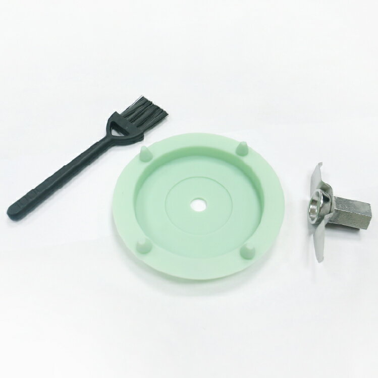 【金屬刀片專用】不適用塑膠刀片款式 (防塵矽膠圈+清潔刷+金屬刀片各1)｜電動磨藥器配件包 1