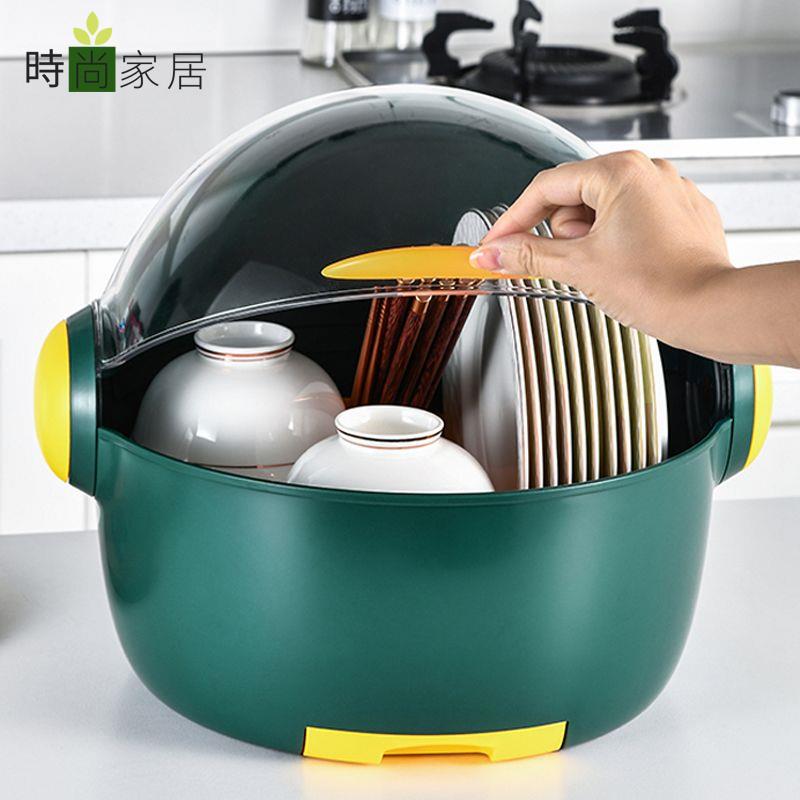 免運 收納架 碗櫃 杯架 瀝水收納箱 廚房餐具碗筷收納盒碗碟置物架家用臺面瀝水碗架碗櫃用品大全帶蓋特惠/工廠直銷 全館八折 z1224
