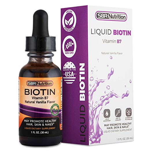 MAX ABSORPTION Biotin Liquid Drops, 5000mcg of Biotin Per Serving, 60 ...