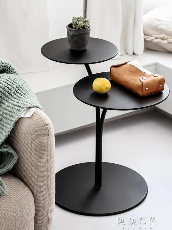 茶几 北歐沙發邊幾現代簡約客廳鐵藝家用桌子創意角幾圓形小茶幾床邊桌 快速出貨