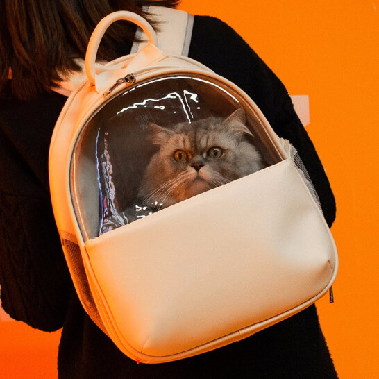 貓包外出貓背包雙肩包寵物背包小型犬包太空艙透明貓書包便攜旅行包 貓籠【聚物優品】