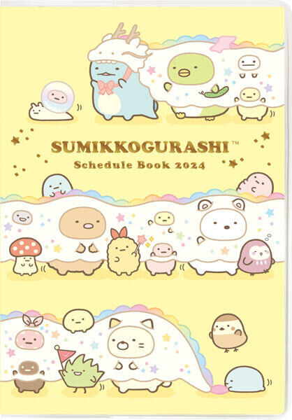 【震撼精品百貨】2024年掛曆/年曆/手帳~角落生物 Sumikko Gurashi~SAN-X2024 A6年曆手帳本-龍*84047