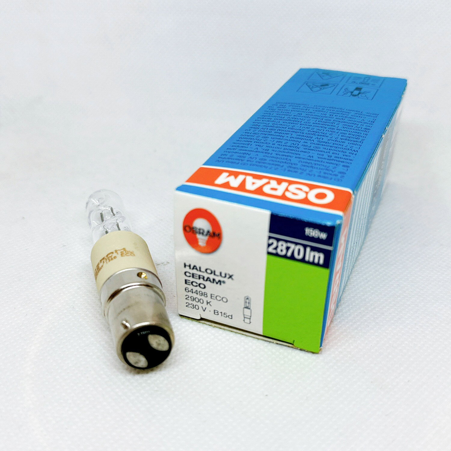 OSRAM 歐司朗 64498 150W 230V ECO B15d 雙觸點單端鹵素燈泡 鹵素 燈泡 可調光 1