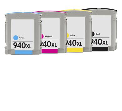【臺灣耗材】HP 940XL相容墨水匣C4906AA黑色C4907AA藍色C4908AA紅色C4909AA黃色(NO.940 XL)(單顆任選) 適用OfficeJet Pro 8000/8500w印表機