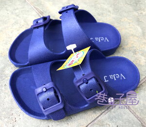 童款一體成型防水勃肯拖鞋 藍色 MIT台灣製造 超值價$198【巷子屋】