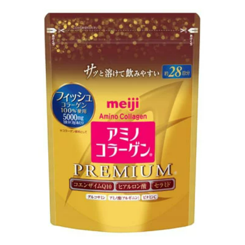 【預購+現貨】Meiji Amino 全新明治膠原蛋白粉 Premium璀璨金版 袋裝