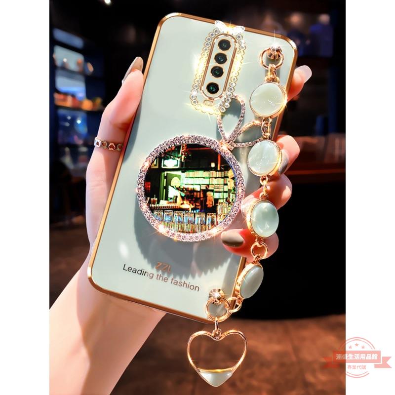 紅米k30手機殼防摔潮流化妝鏡M2001G7AE時尚女款鑲鉆紅米k30Pro手