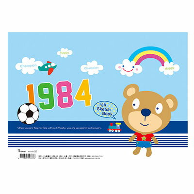 美加美 13K 圖畫本 足球小熊 5本 /包 AF5538