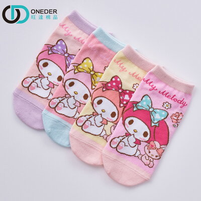Sanrio 三麗鷗美樂蒂直版襪 My Melody兒童短襪 台灣製童襪 MM-A538【旺達棉品】