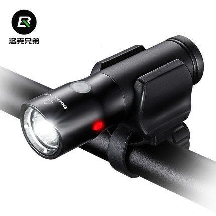 洛克兄弟自行車燈夜騎可充電強光手電筒前燈警示山地車燈騎行裝備 年終鉅惠 可開發票