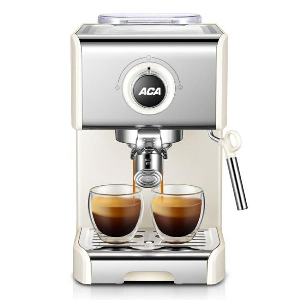 咖啡機 AC ES12A咖啡機家用商用意式全半自動小型蒸汽奶泡220V JD 交換禮物全館免運