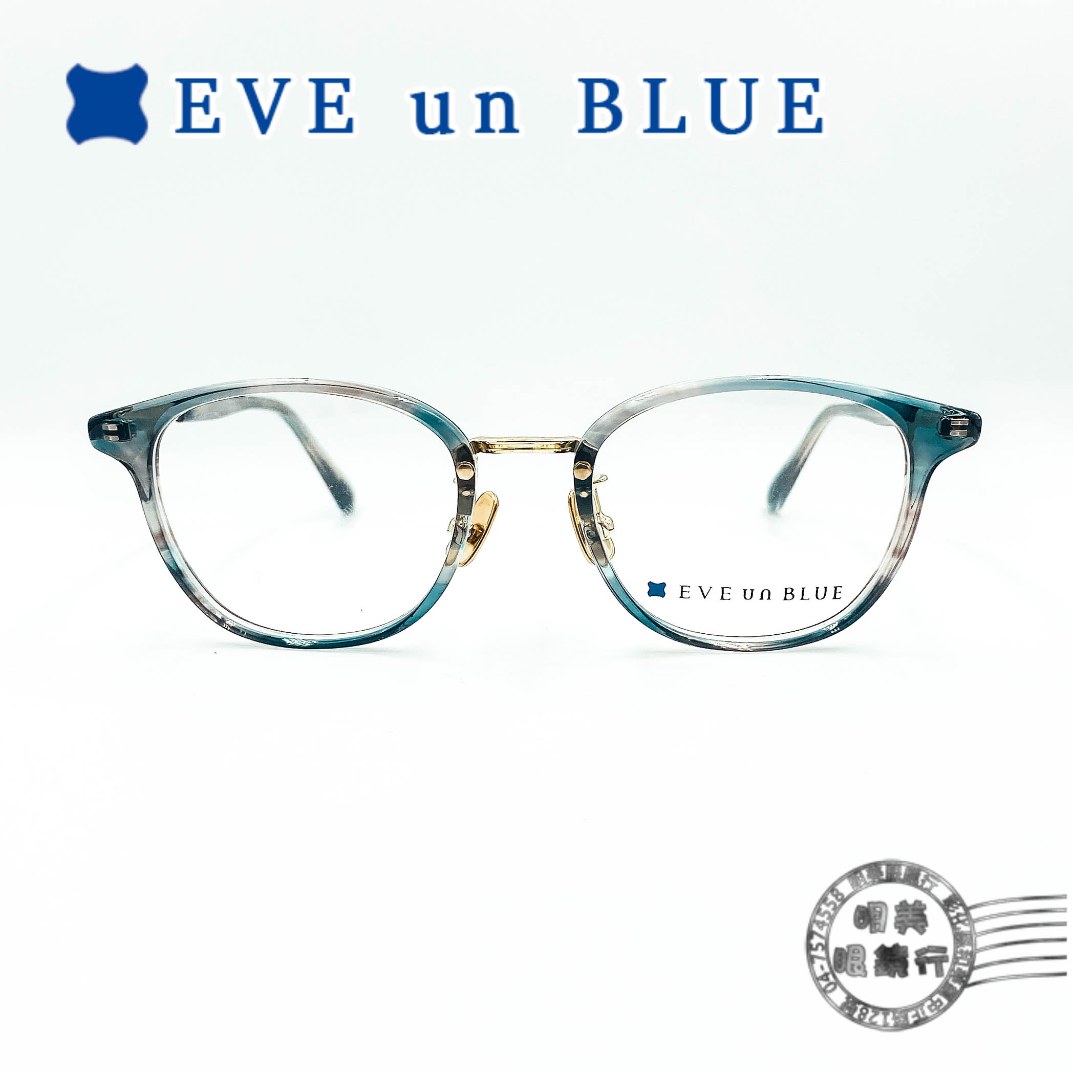 ◆明美鐘錶眼鏡◆EVE un BLUE 日本手工鏡框/GARDEN-LOBELIA/Puddle Blue Sasa