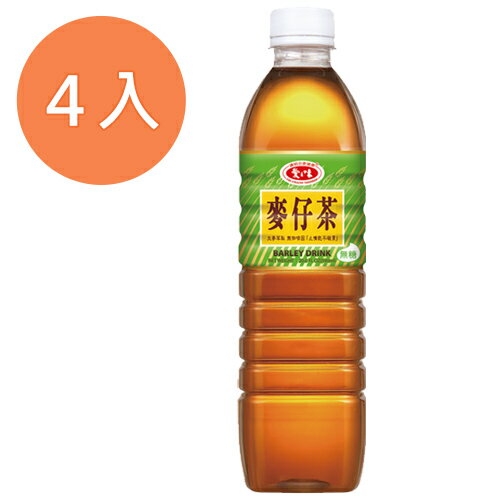 愛之味 麥仔茶-無糖 590ml (4入)/組【康鄰超市】