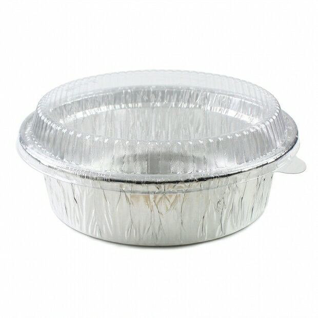 【1260】100入鋁箔容器 錫箔 透明蓋選配 1200mL 7吋蛋糕模 鋁箔容器 錫箔 烤肉野炊 小火鍋  直火加熱 外帶外賣盒 圓形鋁箔 年菜盒 過年年節 焗烤盒 蘿蔔糕 免洗餐具 大量批發【APP滿額下單10%點數(單一帳號最高1500點)】8/31止 4
