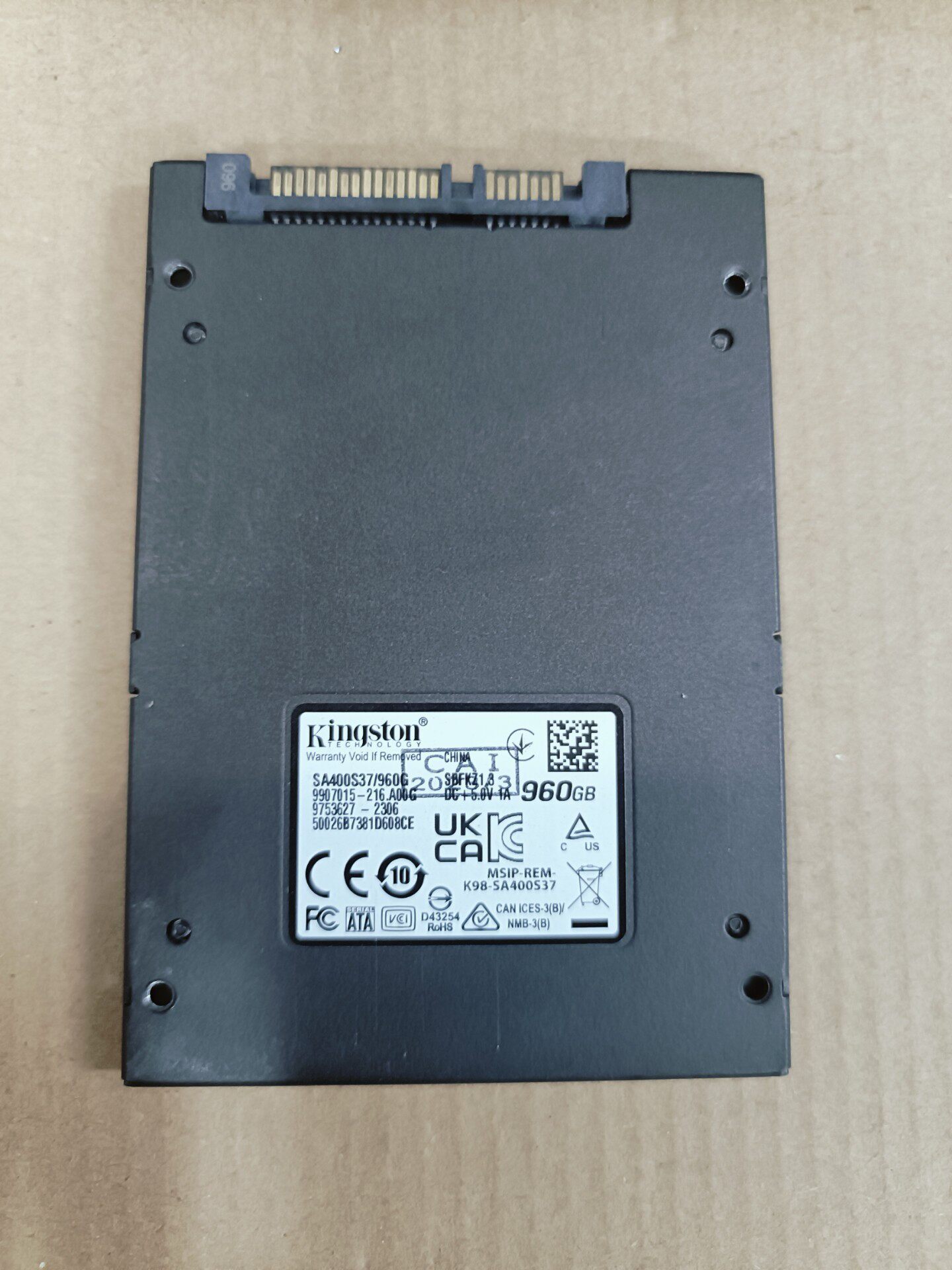 【現貨】金士頓 Kingston 2.5吋 SATA SSD 固態硬碟 960G 1T 拆機盤 健康度96% 臺式機適用 快速穩定