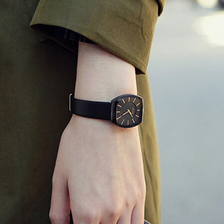 復古手錶女簡約時尚學生皮帶韓國女錶情侶錶石英表♠極有家♠