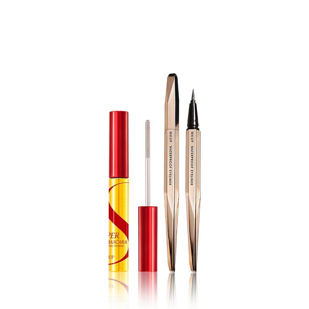 MKUP 美咖【新品上市】Super纖長電眼睫毛膏+超抗暈隕石眼線液筆