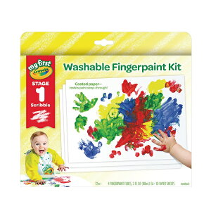 美國 Crayola 繪兒樂 幼兒可水洗手指顏料4色