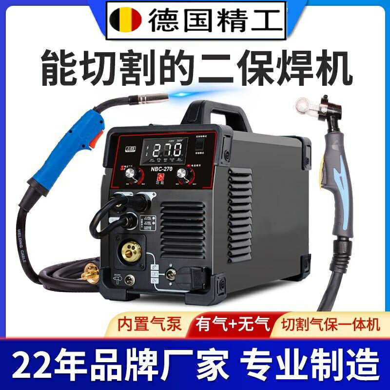 德國進口220v小型兩用電焊二氧化碳氣體保護焊機110v無氣二保焊機