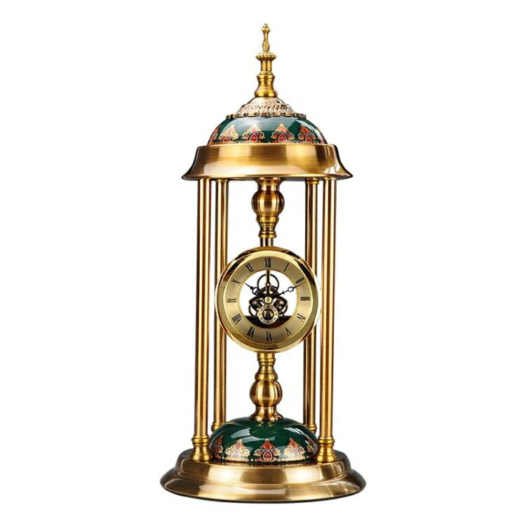歐式復古鐘表座鐘客廳大號台鐘美式靜音時鐘臥室台式擺鐘桌面擺件 艾瑞斯「夏沐生活」