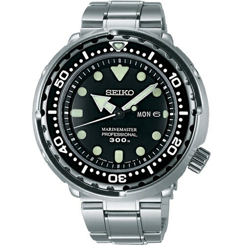 SEIKO 精工錶-指定商品-PROSPEX 系列 鮪魚罐頭 專業運動潛水錶 深海鮪魚300米專業潛水錶 7C46-0AG0C(SBBN031J)-48mm-黑面鋼帶