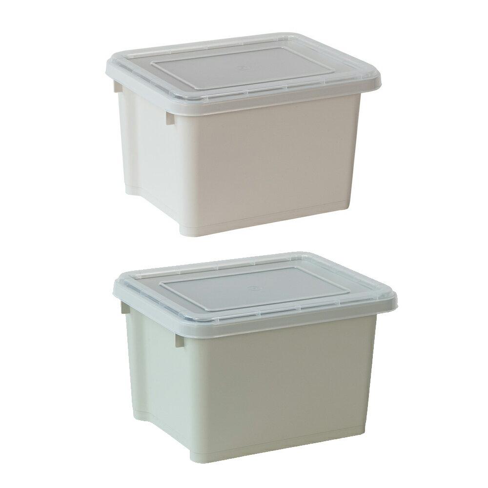 樹德SHUTER 塔塔家置物箱 7.5L 暖米灰/淺黛綠 3個入 /組 HA-2328K