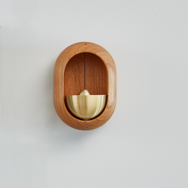 木製日式風鈴掛飾磁吸門式實木黃銅創意冰箱遷入戶門鈴風鈴鈴鐺