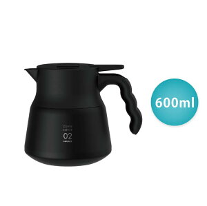 HARIO V60不鏽鋼保溫咖啡壺PLUS–黑色 600ml／VHSN-60-B