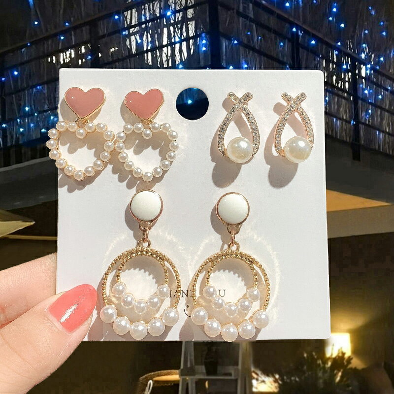 夏季少女珍珠氣質耳釘2021年新款潮可愛甜美ins耳環韓國網紅耳飾