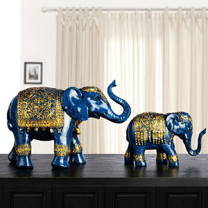 歐式大象擺件一對博古架隔斷酒柜裝飾品客廳臥室玄關招財風水象