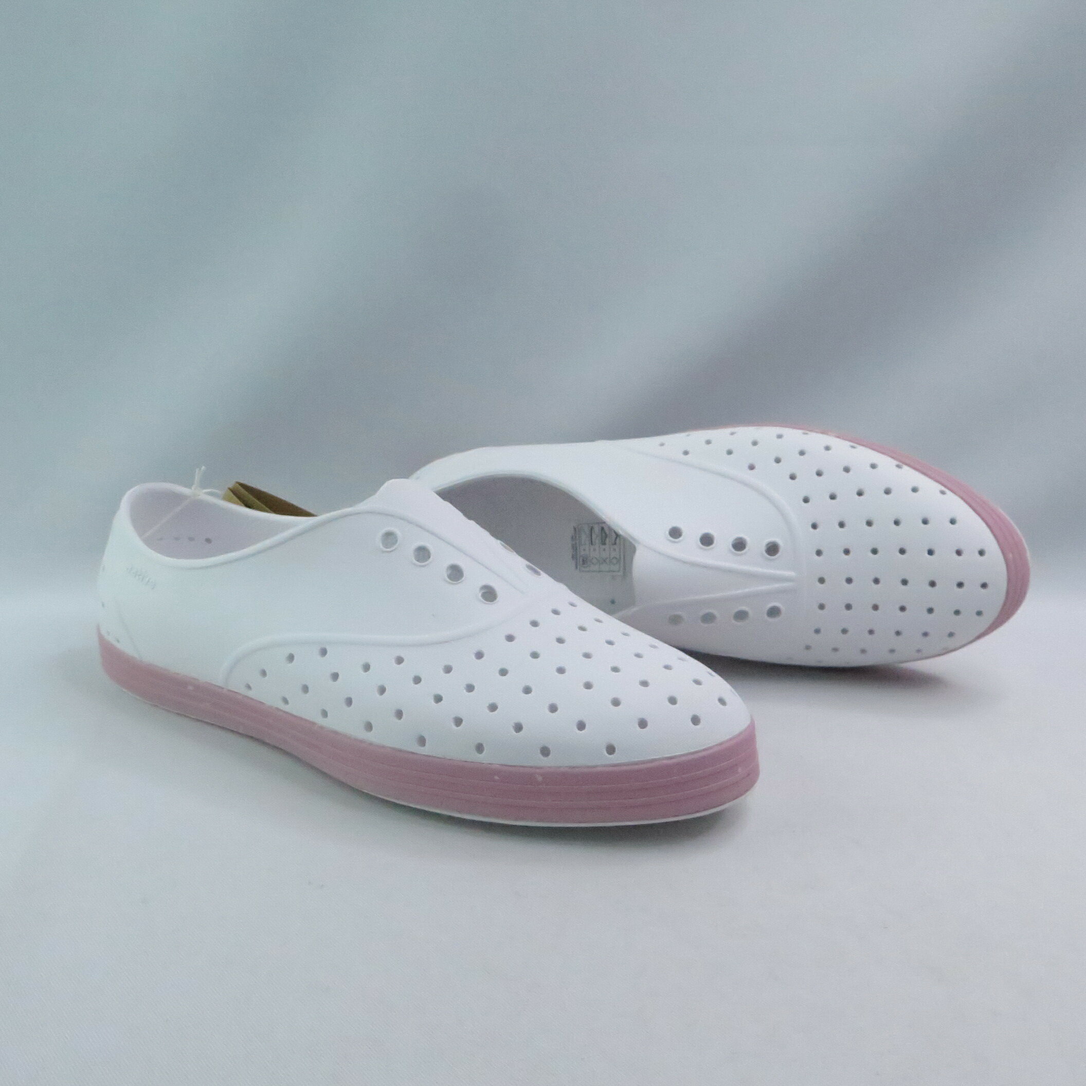 Native JERICHO 女款 F00002609264 洞洞鞋 修身鞋 貝殼白/粉紅/星點【iSport愛運動】