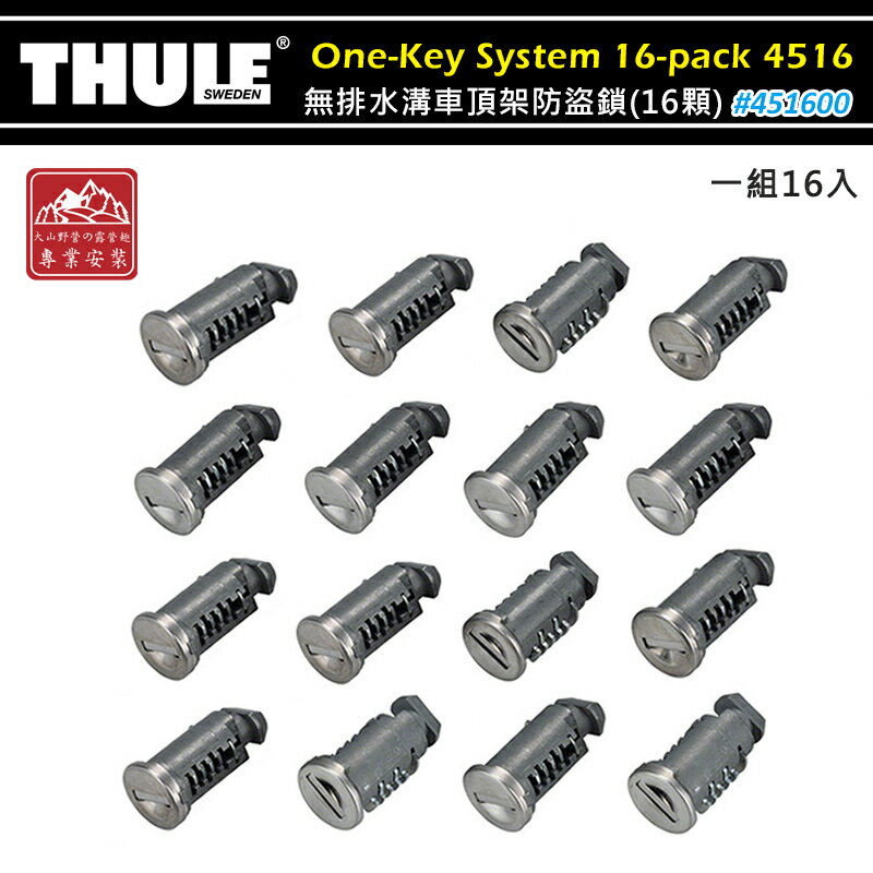 【露營趣】附鑰匙 THULE 都樂 One-Key System 16-pack 451600 無排水溝車頂架防盜鎖(16顆) 鎖孔 鎖芯 車頂架 攜車架 旅行架 荷重桿 橫桿