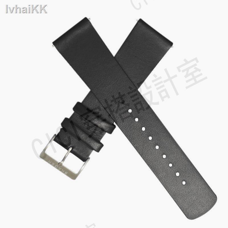 限時特賣 SKAGEN手錶帶黑色棕色牛皮真皮柔軟20mm 12 22mm手錶錶帶18 14mm【亞德機械五金家居】