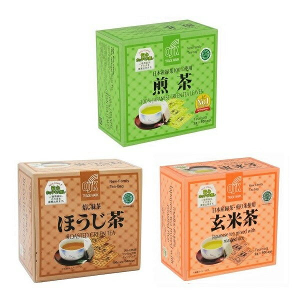 【江戶物語】(短效特價) OSK 小谷穀粉 50袋入 茶包 焙茶/煎茶/玄米茶 盒裝 綠茶 業務用 沖泡茶 日本原裝進口