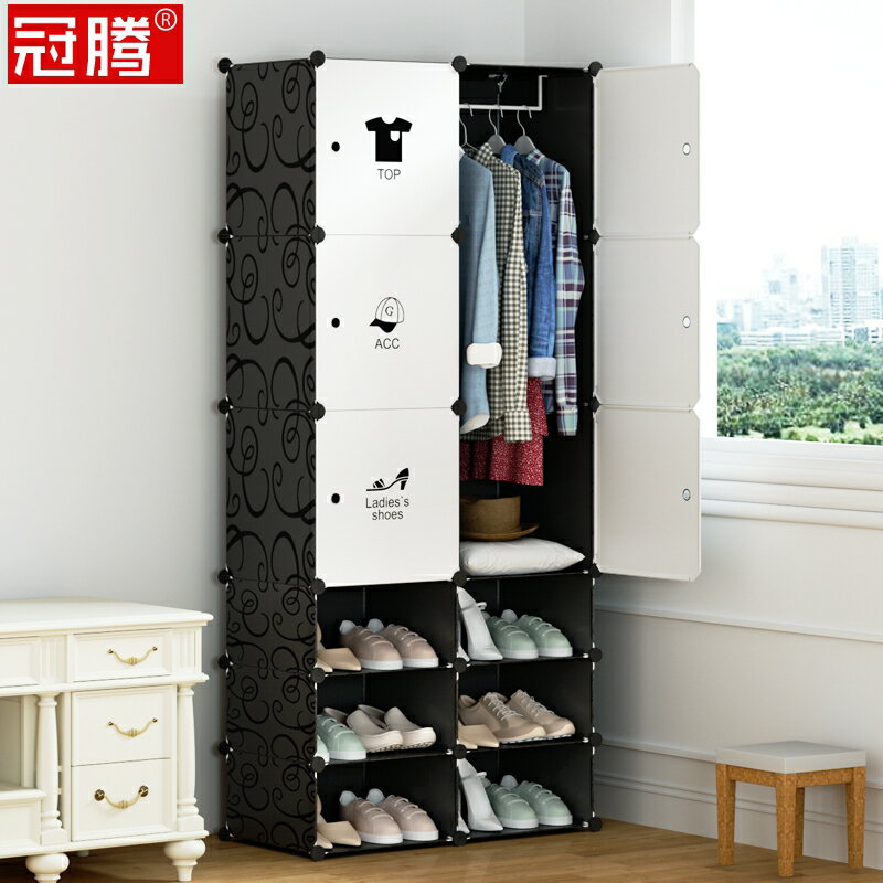 衣櫃鞋櫃衣架一體多功能小戶型家用宿舍用門口衣帽架鞋架組合落地