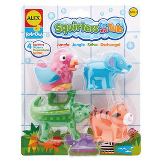 【美國ALEX】700JN 兒童洗澡玩具 可愛噴水洗澡組-叢林 /組