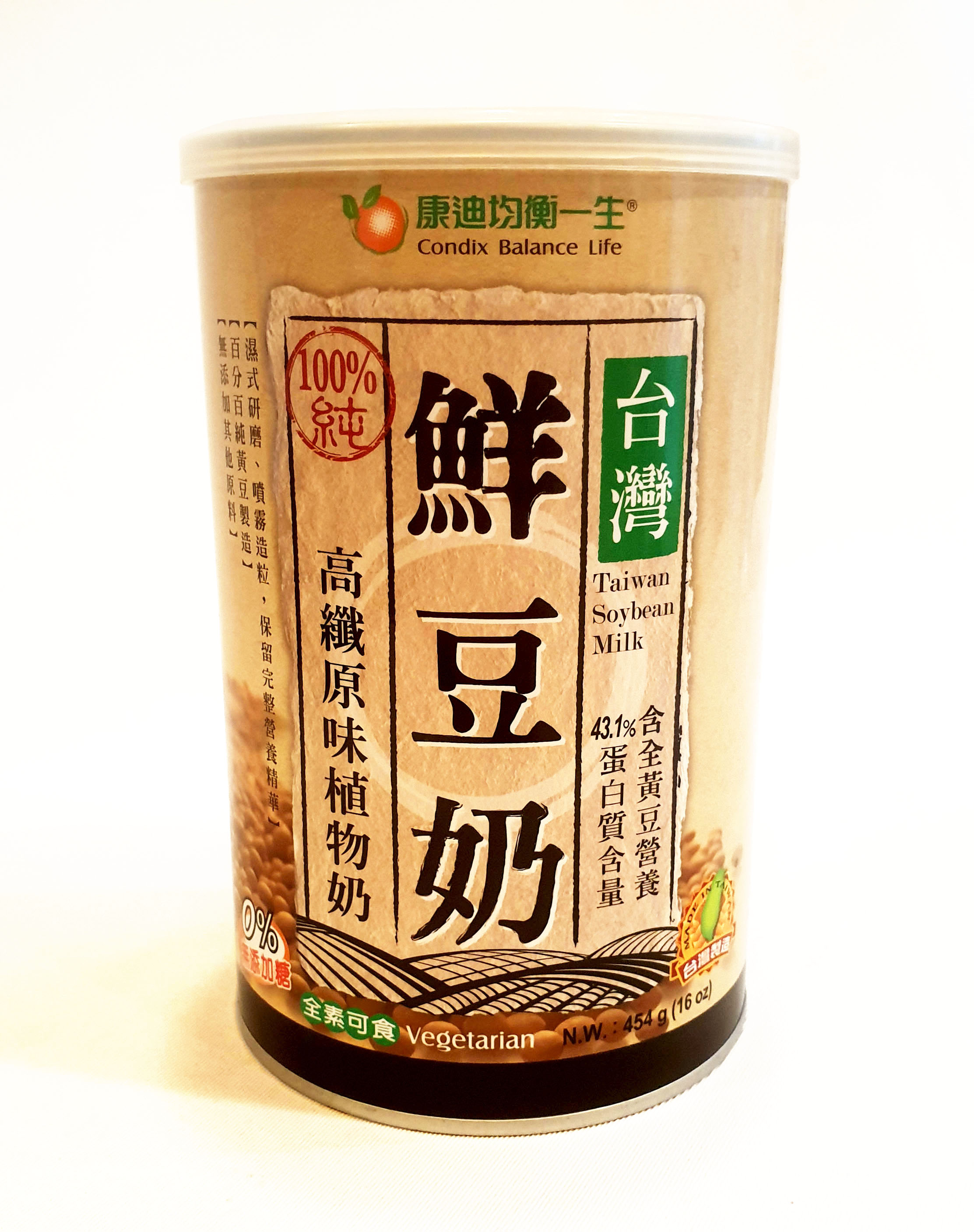 康迪 台灣鮮豆奶 400公克/罐 (台灣製造)
