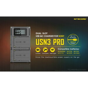 【eYe攝影】現貨 Nitecore USN3 Pro USB雙槽 SONY F750 F970 F550 快速充電器