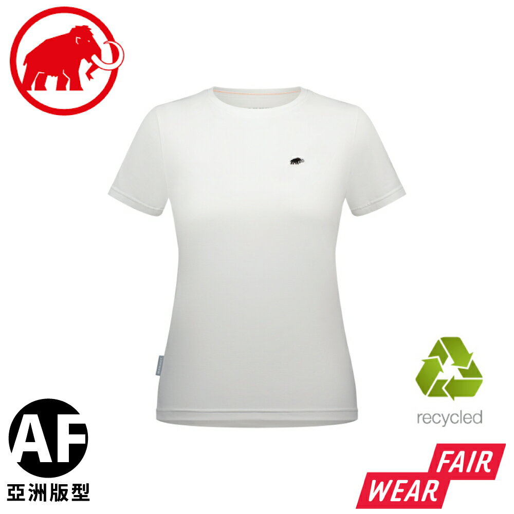 【MAMMUT 長毛象 女 Essential AF 防曬短袖T恤《白 PRT1》】1017-05090/圓領短袖