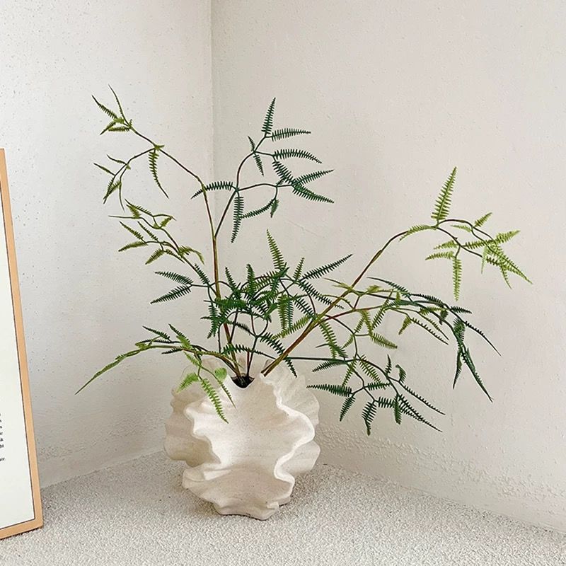 侘寂風高級感磨砂陶瓷花瓶擺件輕奢客廳插花民宿樣板間桌面藝術品