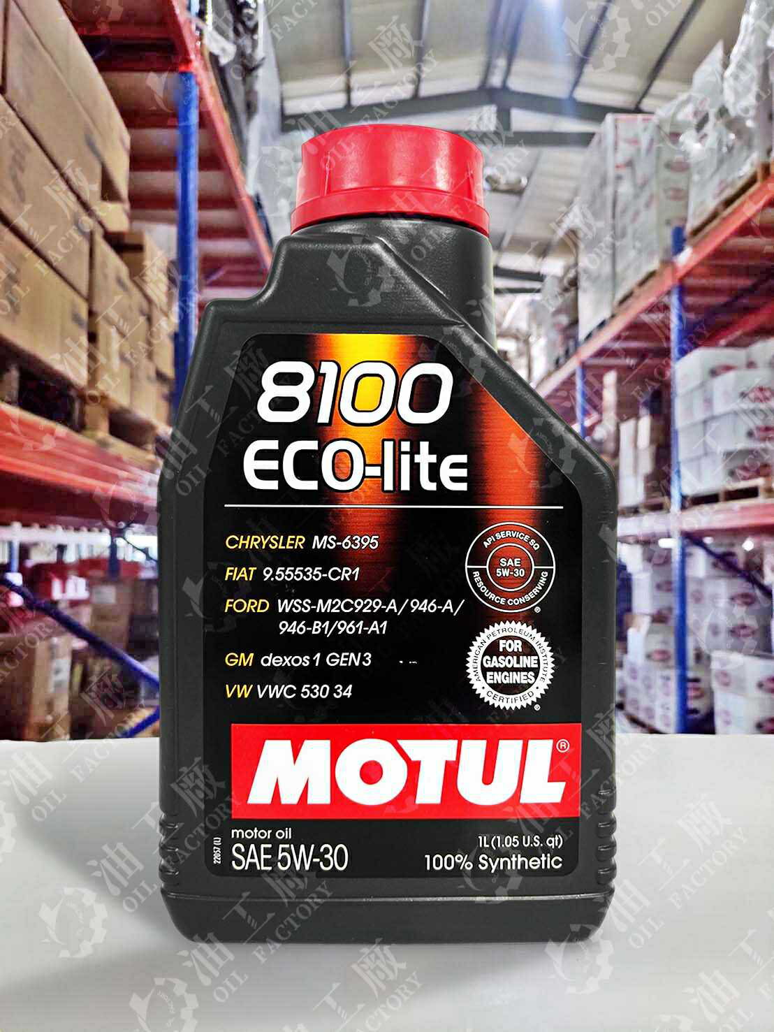 『油工廠』MOTUL 8100 ECO-LITE 5W30 全合成 汽車 機油 SQ GF-7A 1L