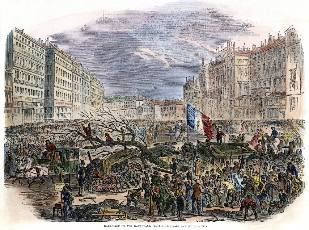 Posterazzi France Revolution 1848 Nbarricade On The Boulevard
