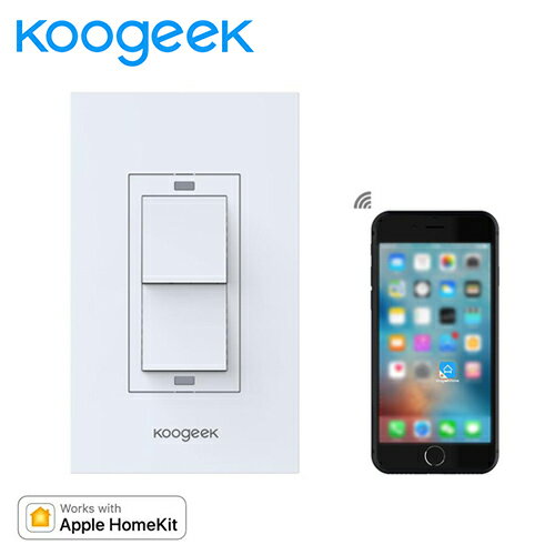 智慧聯網 koogeek 智慧牆壁開關 KH02 (2迴線、支援Apple Homekit)【三井3C】